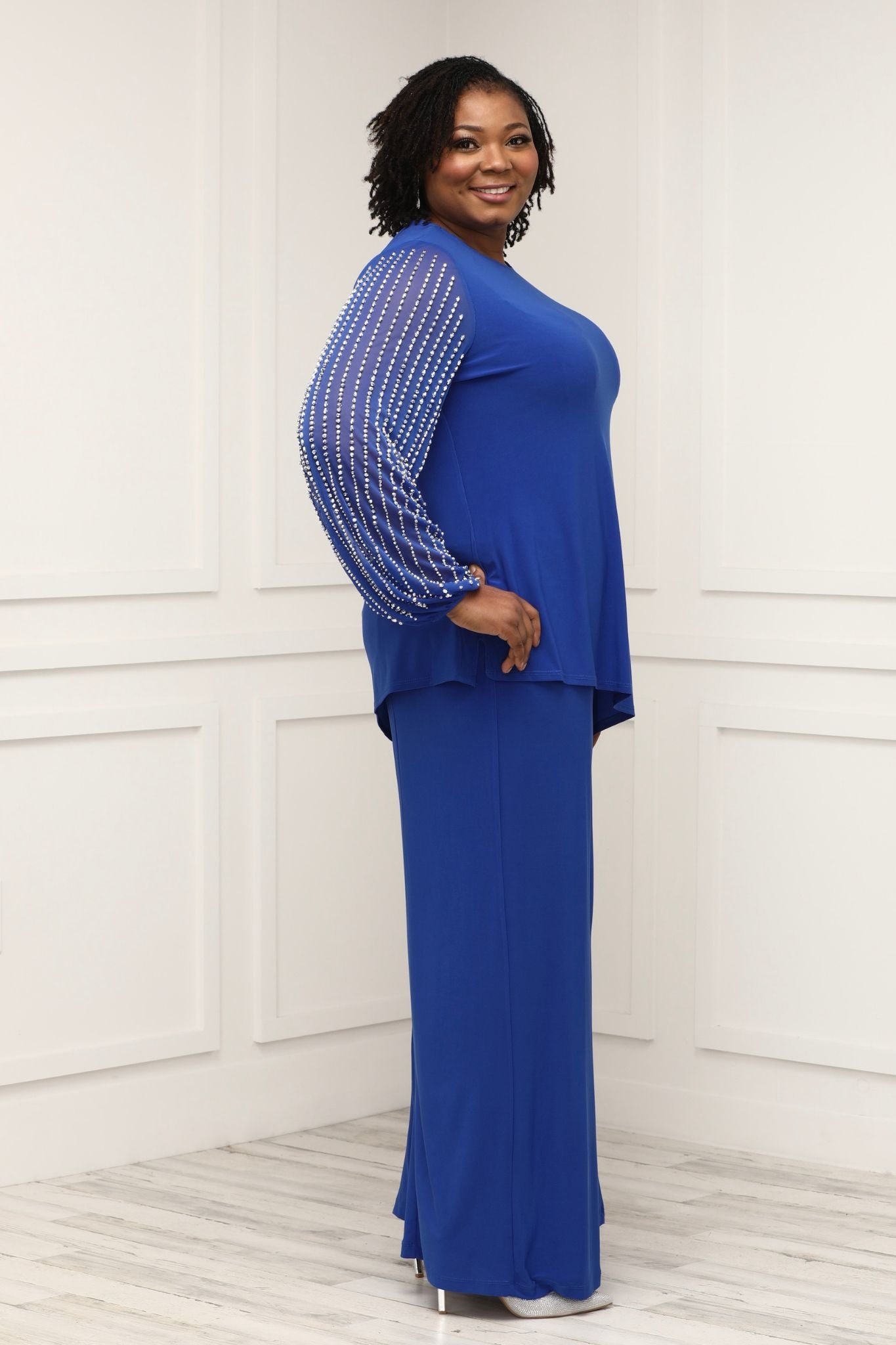 Plus size semi hot sale formal pant sets