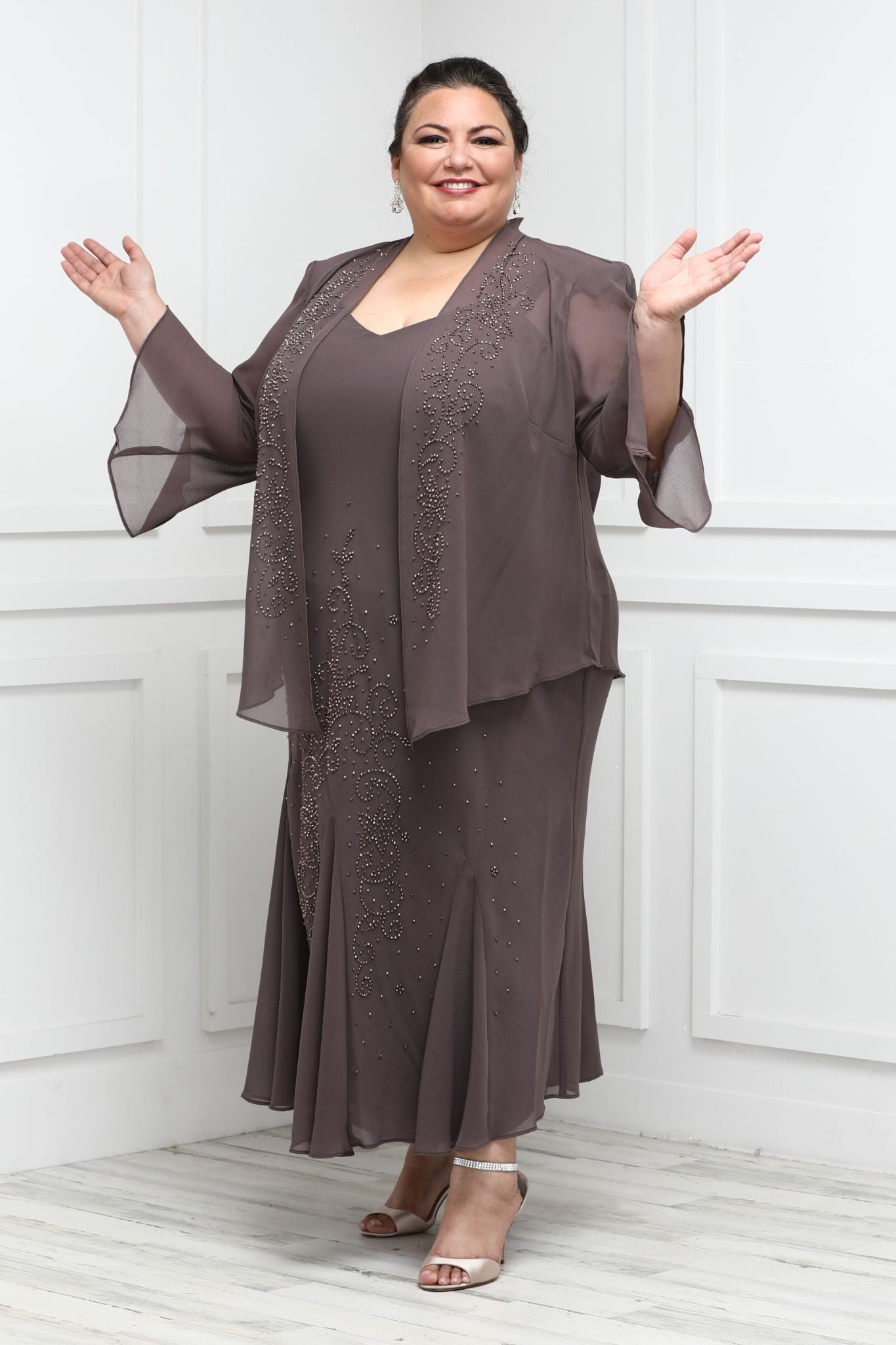 Eggplant mother of the bride dresses plus size hotsell