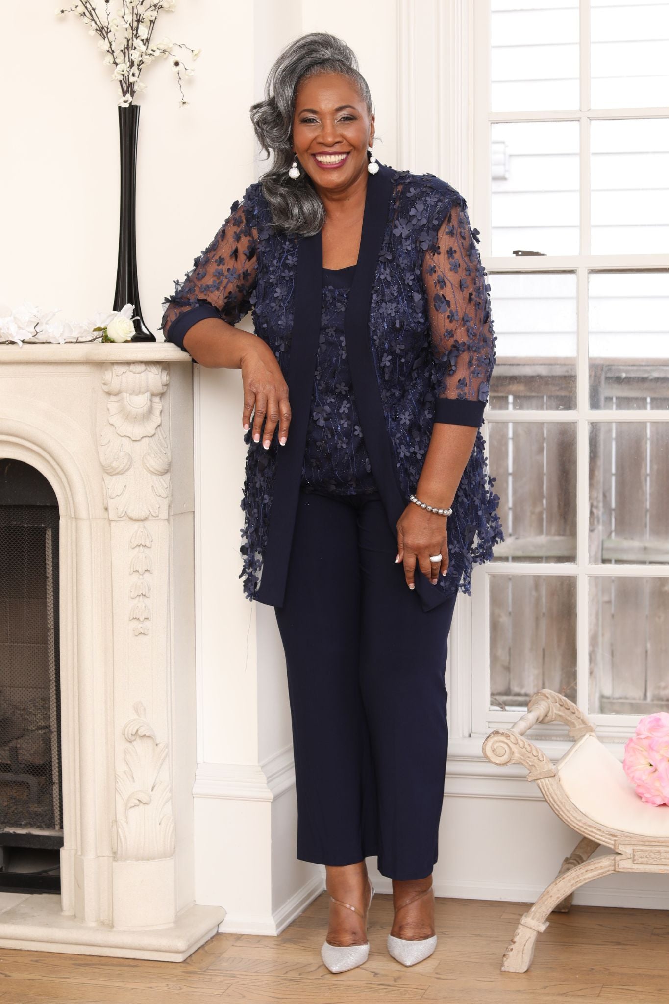 Mother of bride 2024 pantsuits plus size