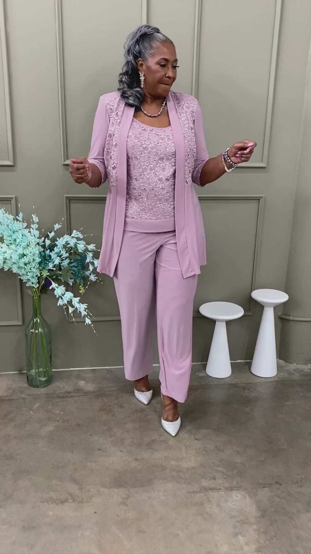 Women's plus size hotsell pant suits for weddings