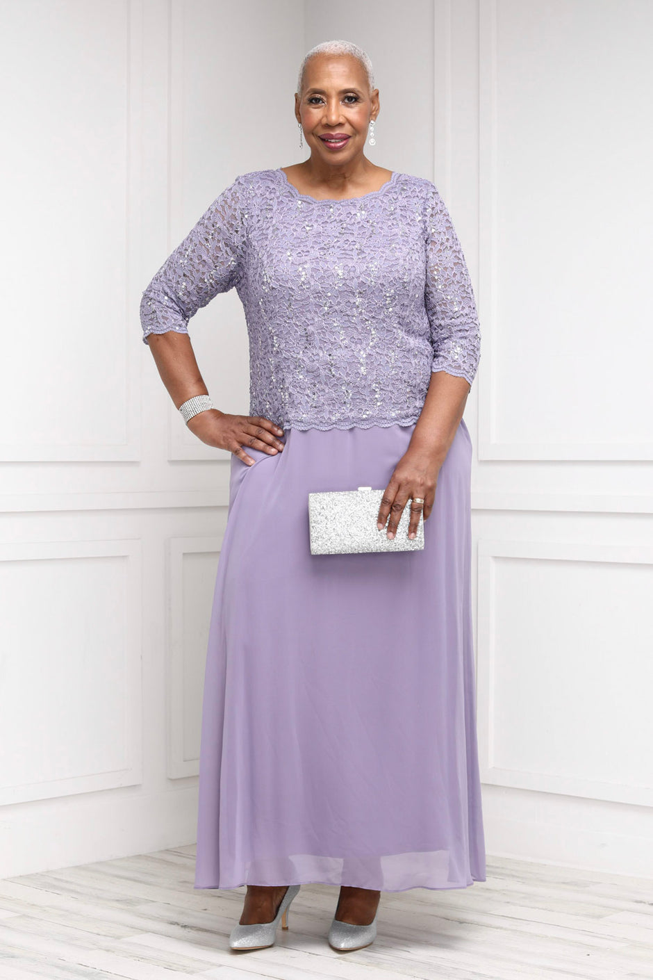 Alex Evenings Women's Plus Size Tea Length Sequin Dress – SleekTrends