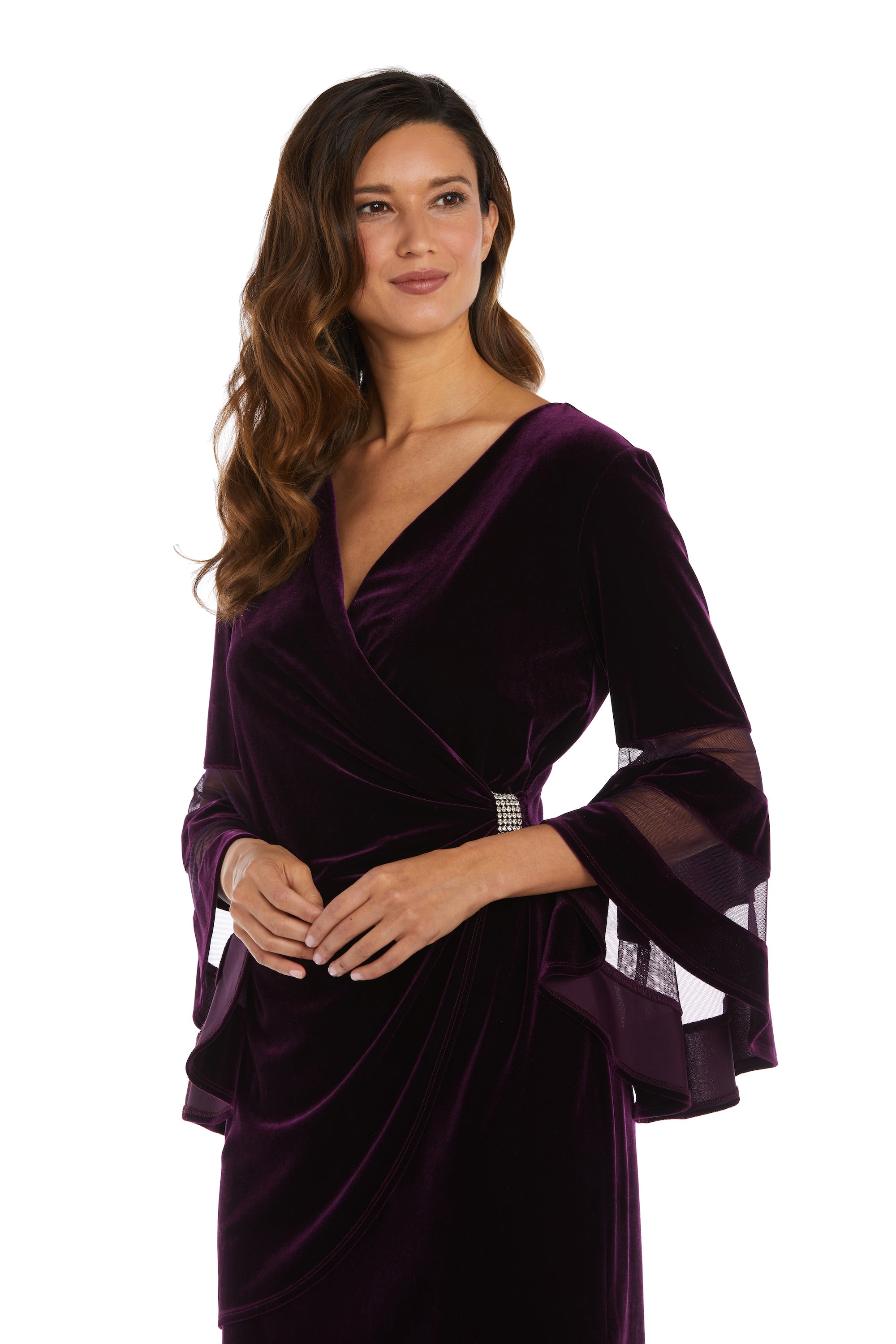 Plus Size Purple Velvet Mermaid Purple Mermaid Prom Dress With Deep V Neck,  Beaded Long Sleeves, And Formal Evening Gown Style Style 233S From Cucu,  $107.68 | DHgate.Com