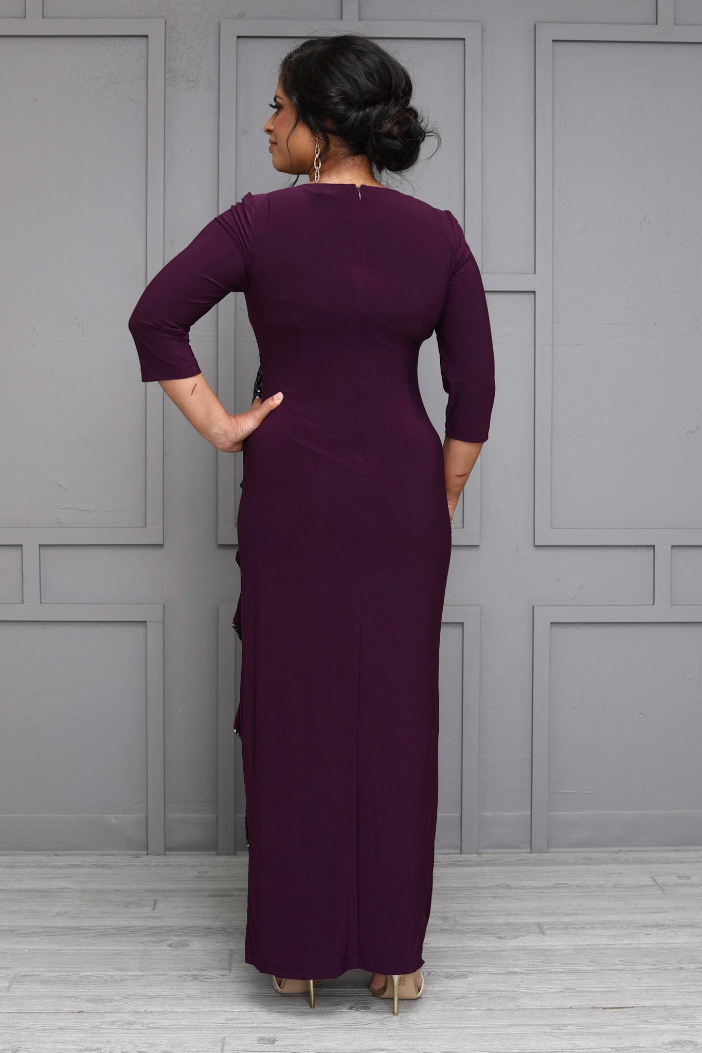 NEW with tags Windsor long dress - Plum Color Beautiful Back Great Fit Size  Sm | eBay