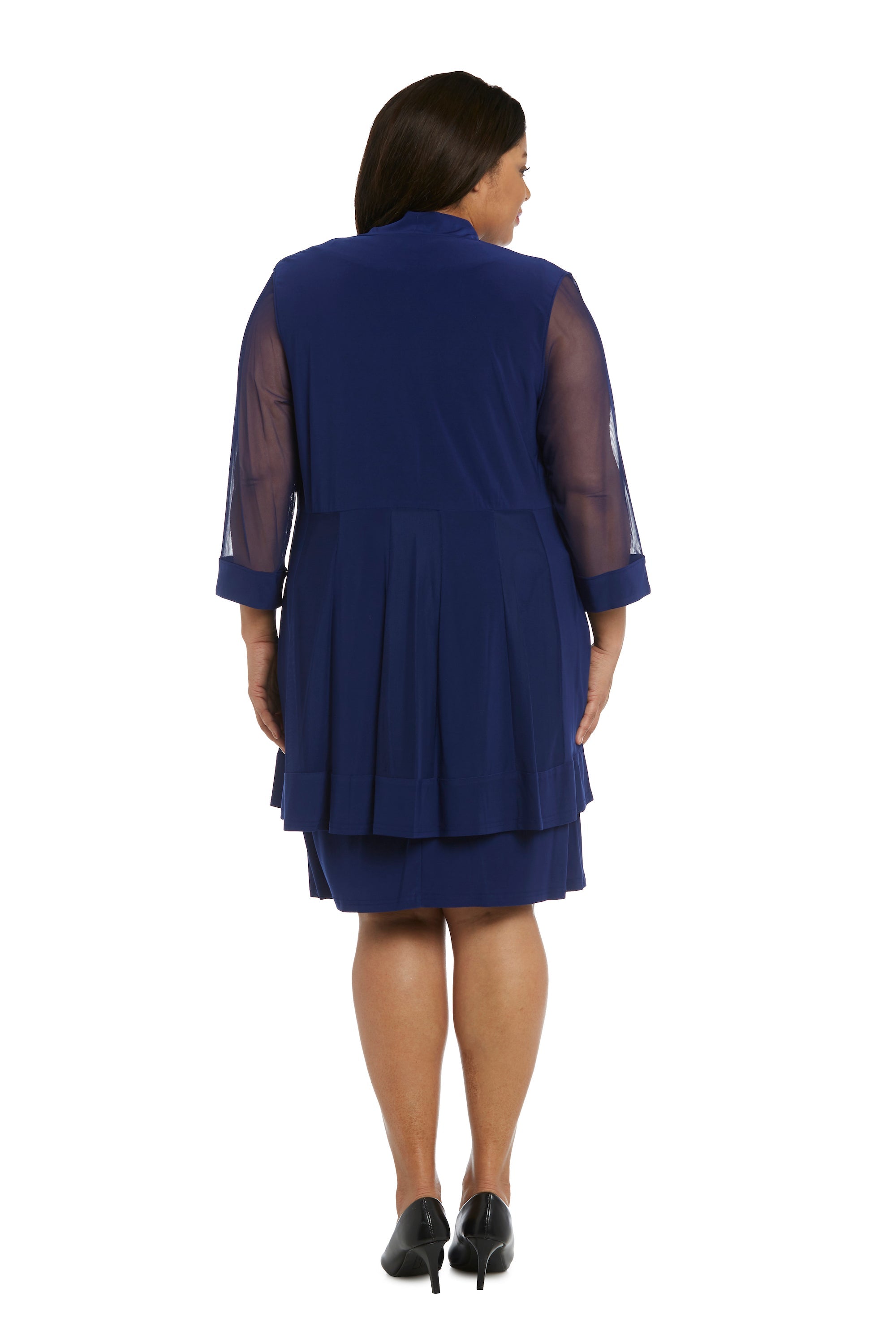 Shop Women Plus Size Two-Piece Beaded Neckline Jacket Dress