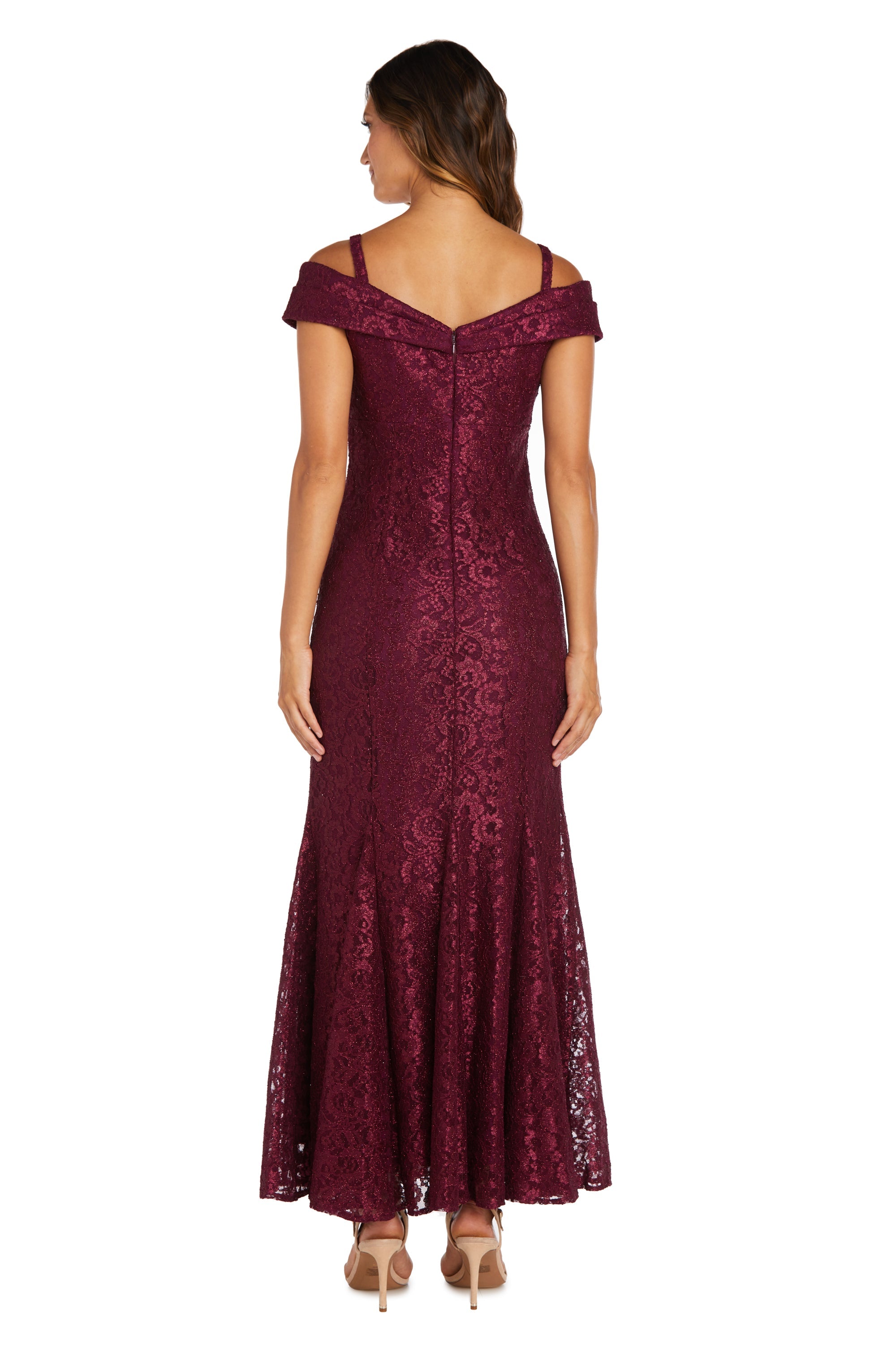 Buy Petite R&M Richards Women's Off-The-Shoulder Lace Gown