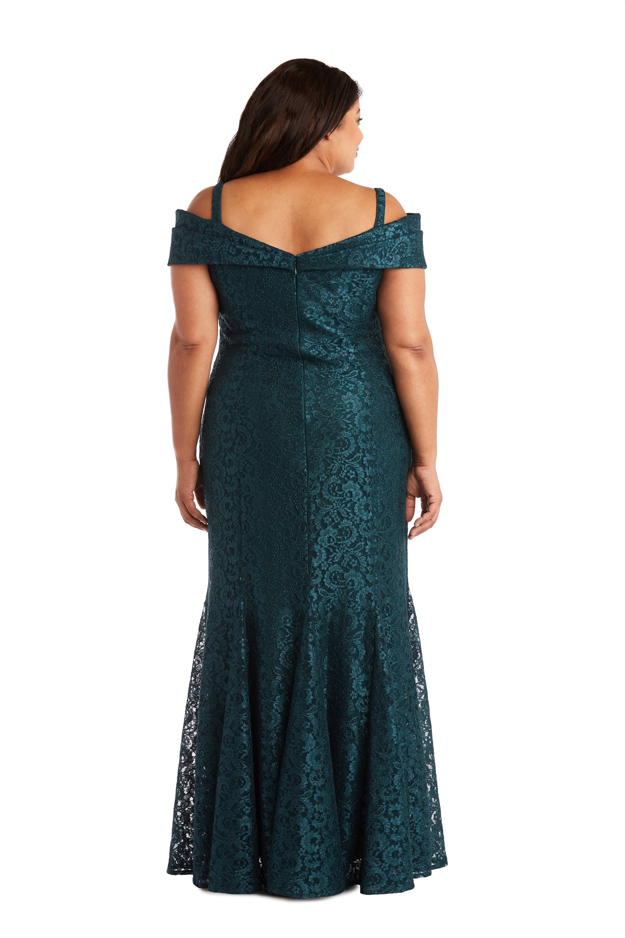 Plus Size R&M Richards Women's Off-The-Shoulder Lace Gown - Mother of the  Bride Dress