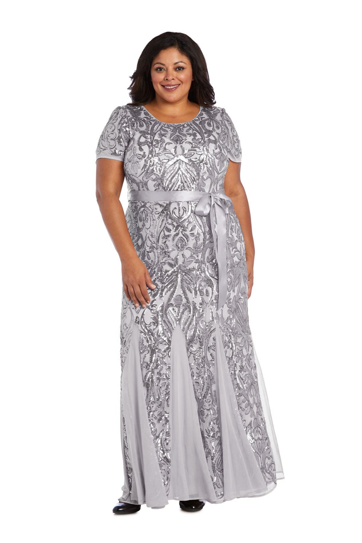 Plus size beaded formal sale gowns