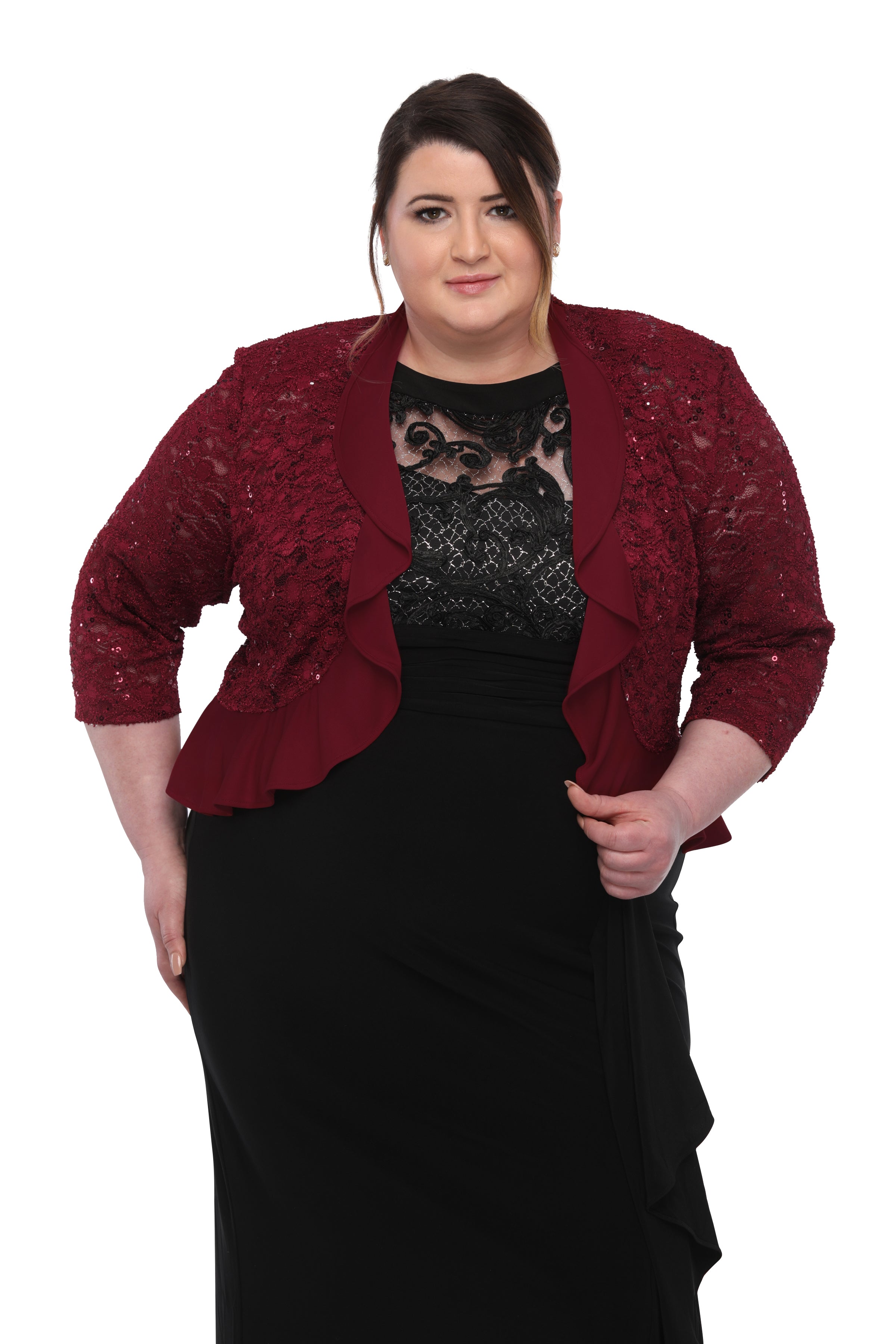 Burgundy plus deals size jacket