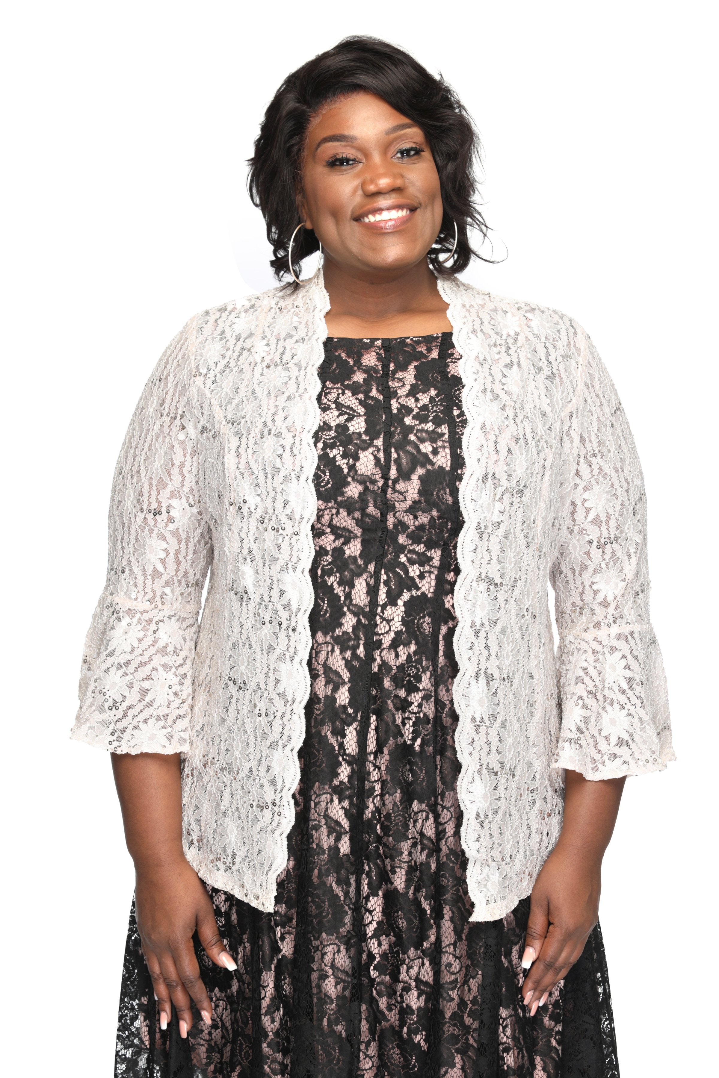 Purchase Plus Size Sequin Jacket SleekTrends