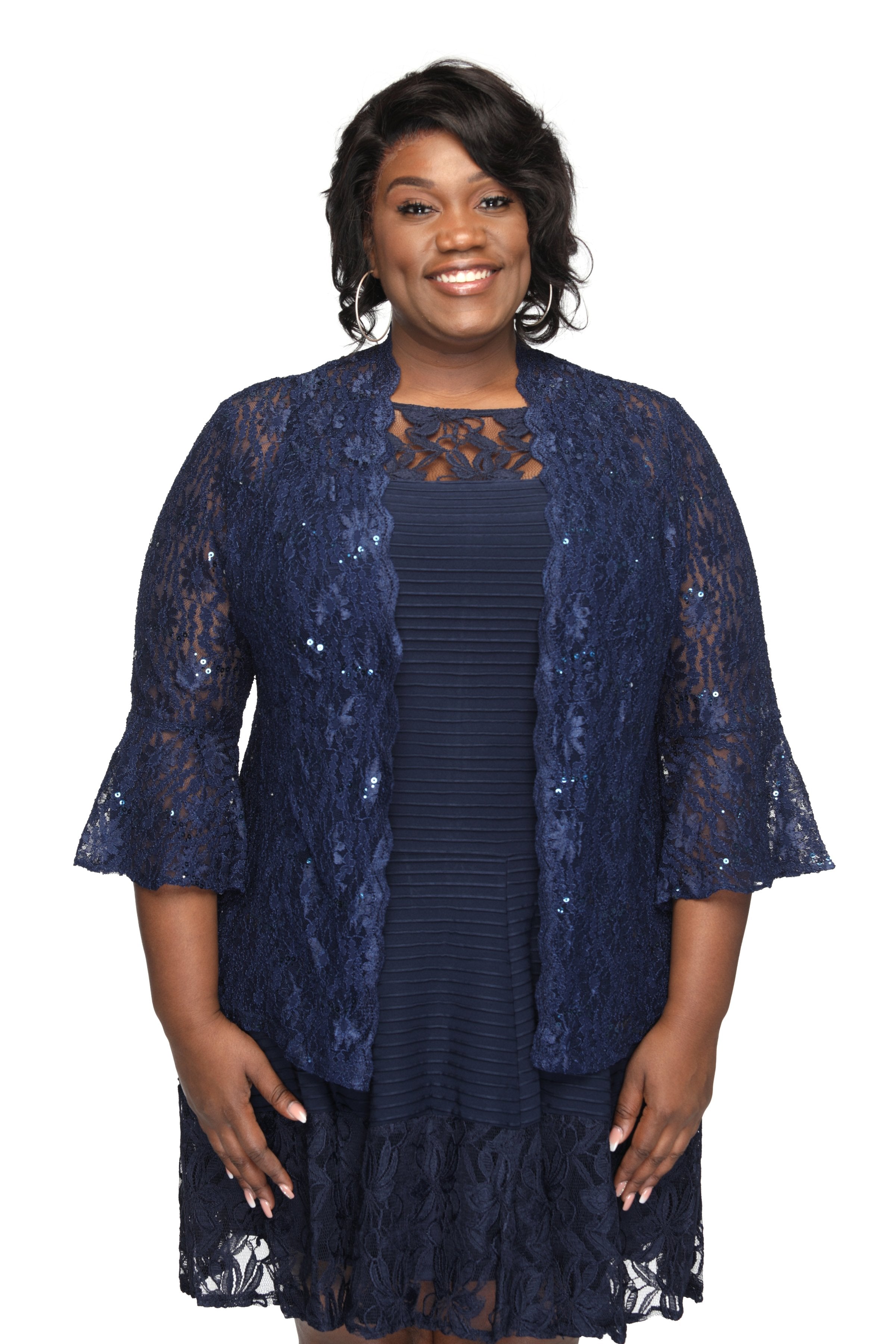 Plus size navy shrugs clearance for dresses