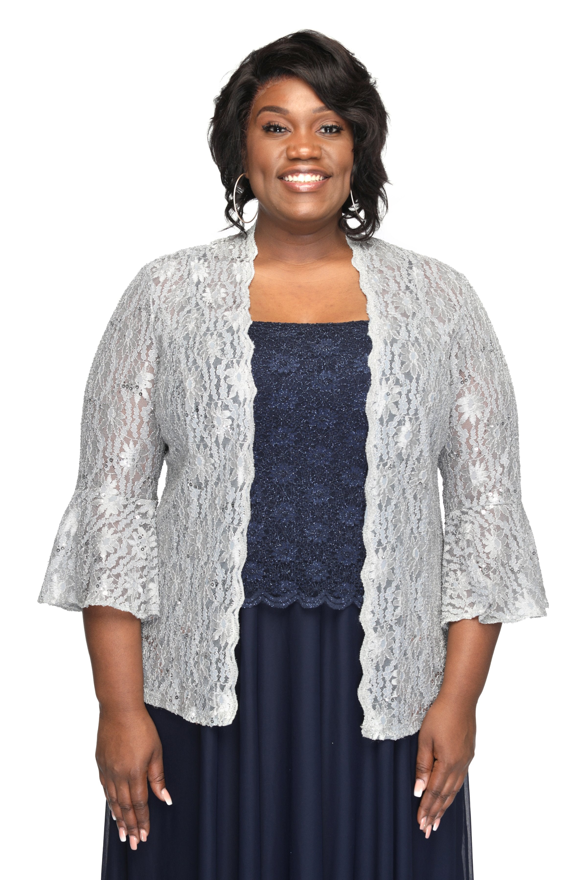 Plus size lace 2024 bolero jacket for wedding