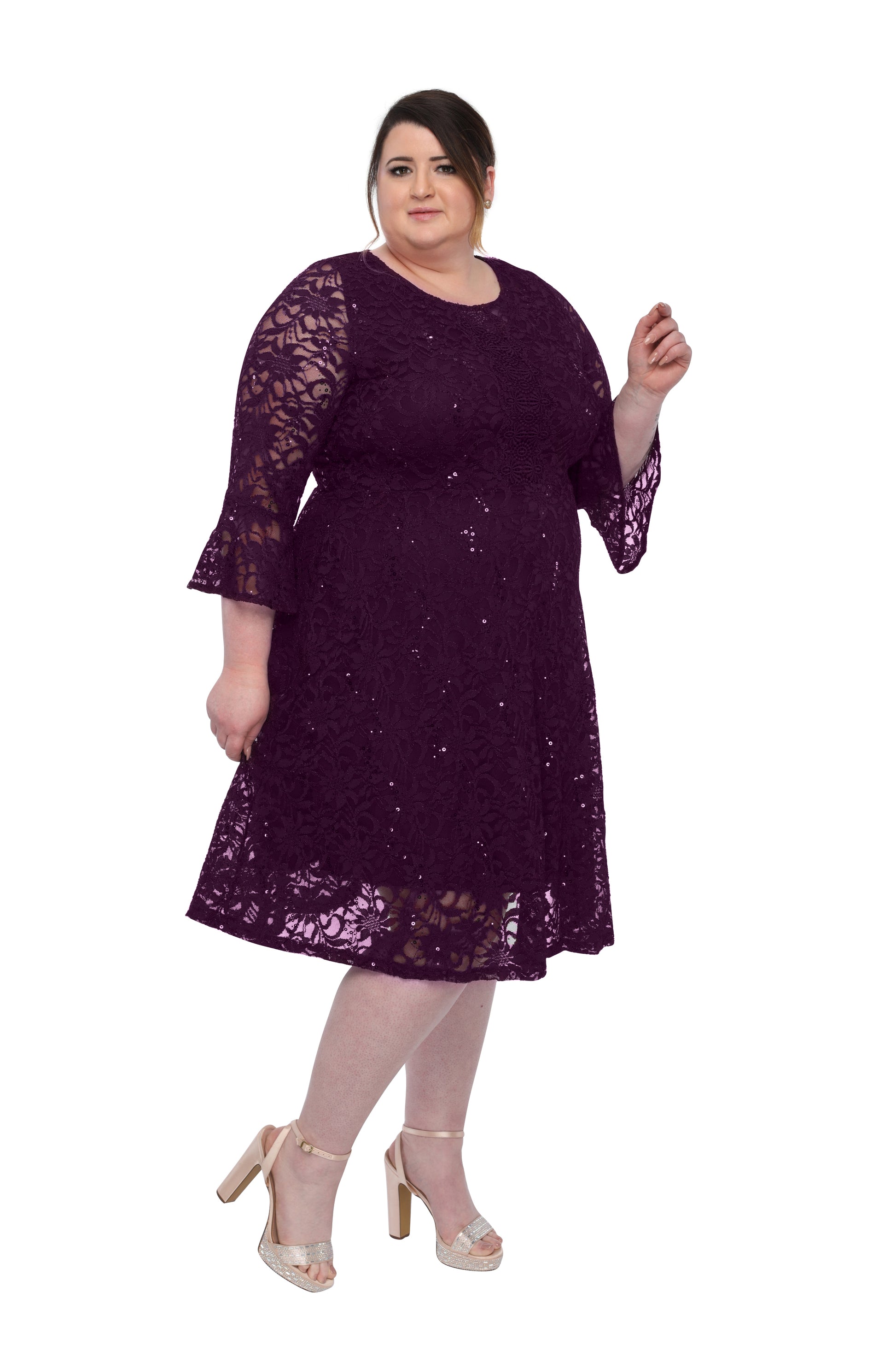 Womens Dresses Clearance Plus Size Women Trendy Sequins Stylish New Summer  Black Retro Elegant Party Club Dress Purple XL JE 